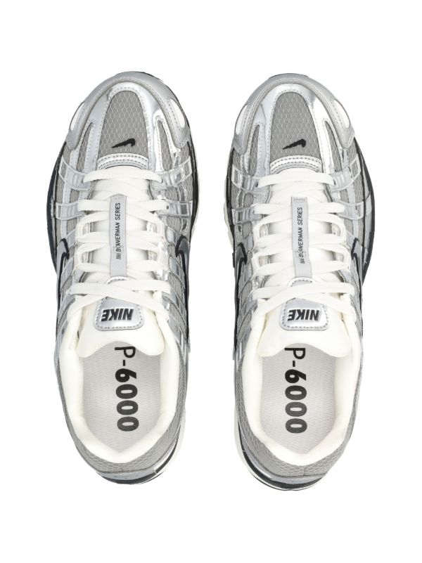 Nike P-6000 Metallic Silver / White / Black" colorway