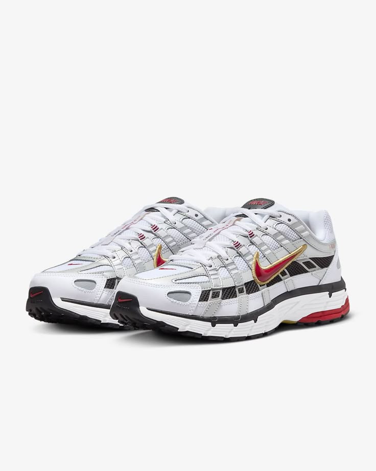 P-6000 White / Varsity Red / Metallic Platinum