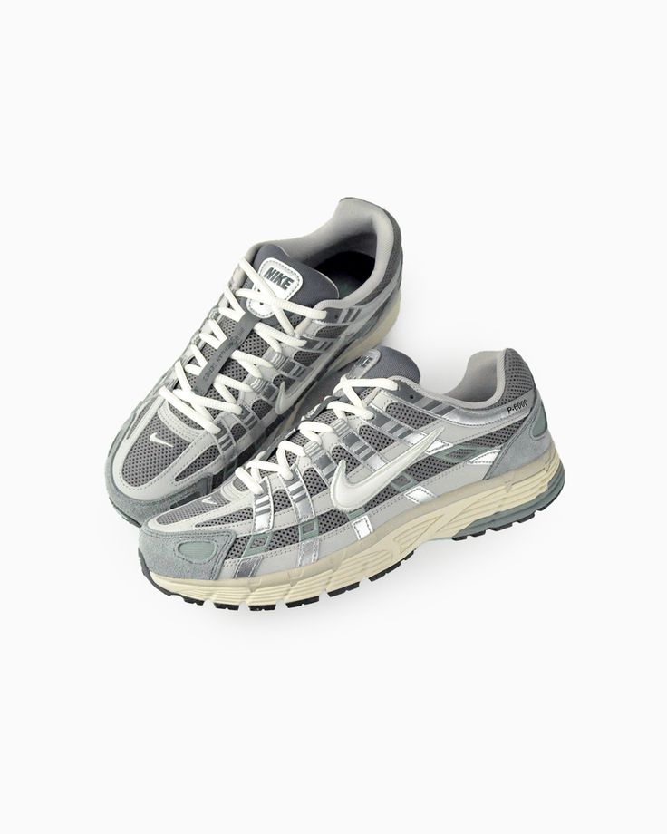 Nike P-6000 Flat Pewter/Light Iron Ore/Metallic Silver/White) colorway.