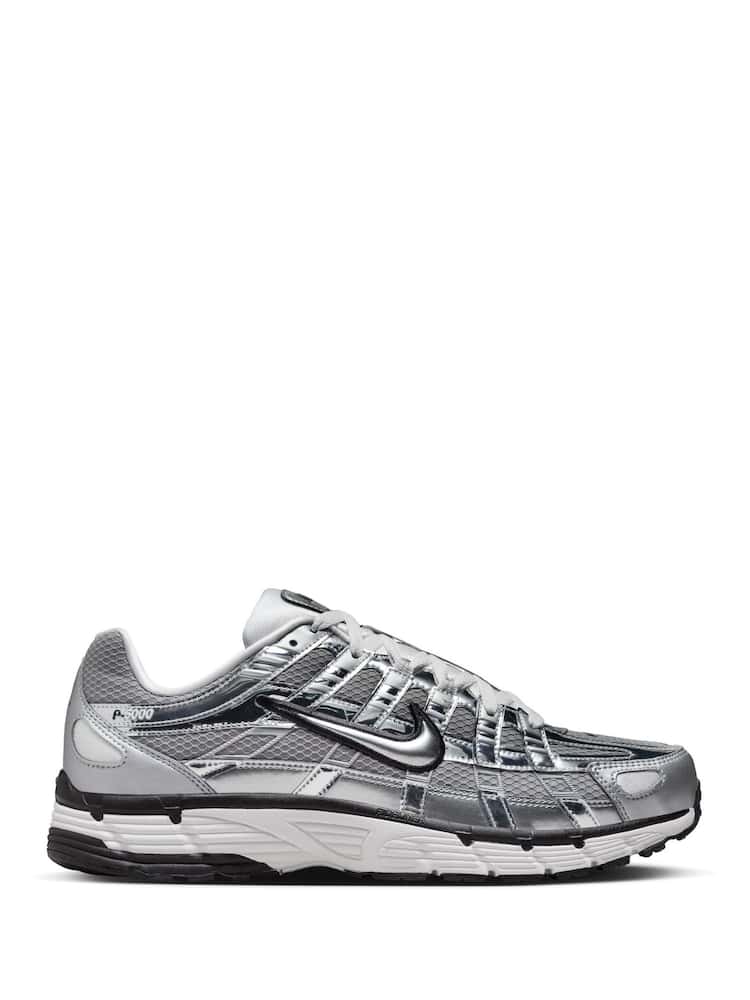 Nike P-6000 Metallic Silver / White / Black" colorway