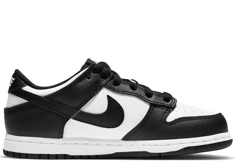 Nike Dunk Low "Panda", recognizable by their iconic black-and-white color blocking.