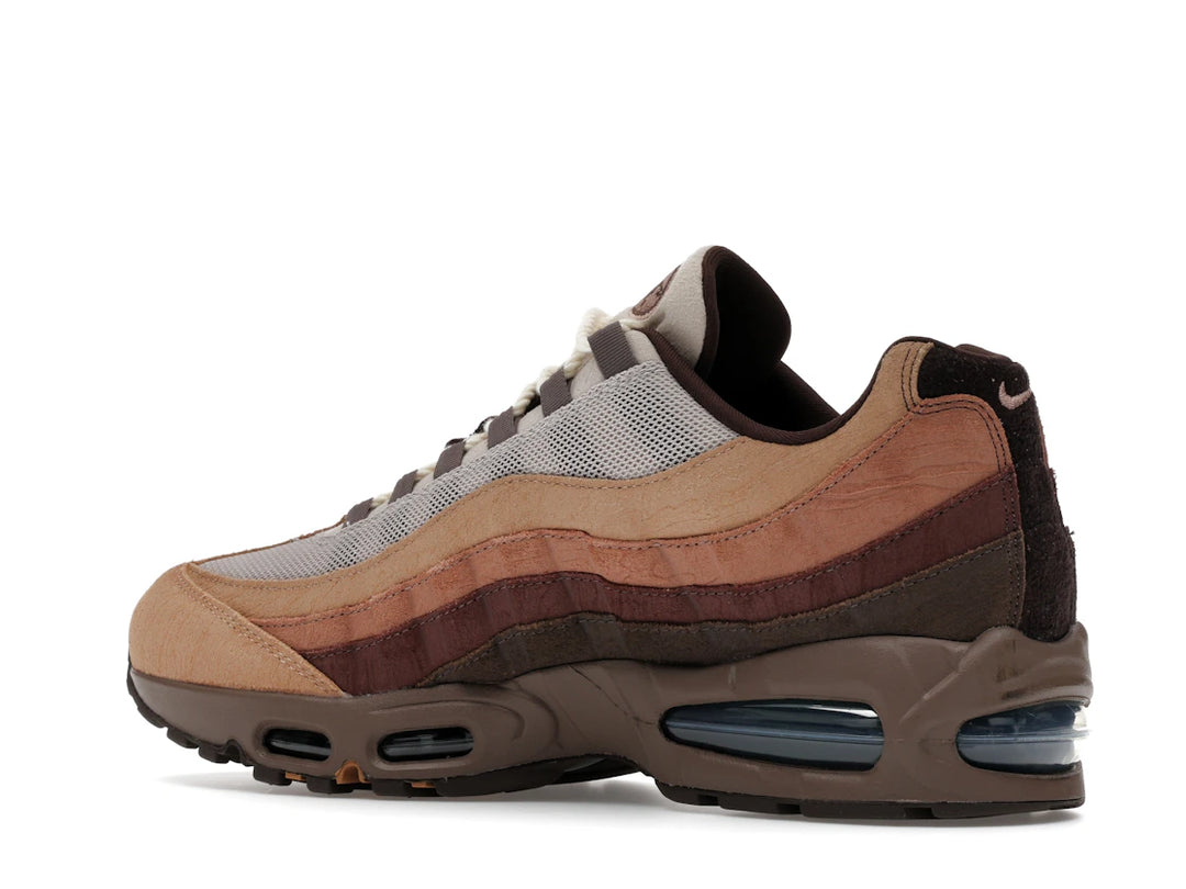 Nike Air Max 95 "Lumber Yard" sneakers, a collaboration with Ducks of a Feather (DOAF).