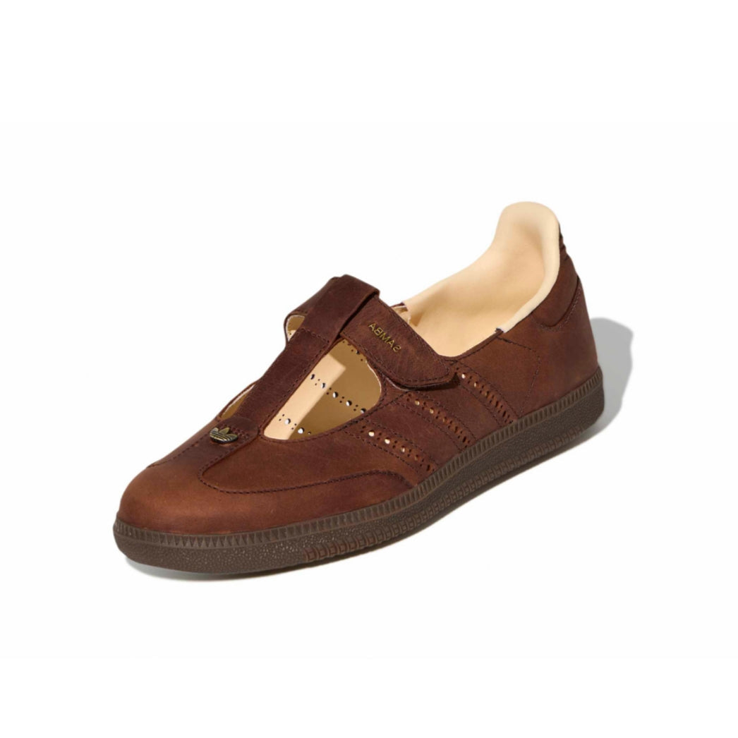 Adidas Women's Samba Jane shoes in the "Sand Strata" brown colorway.