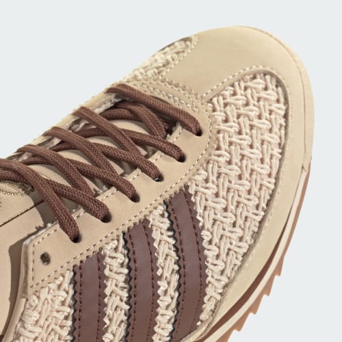 Adidas SL 72 OG sneakers in a sand strata and preloved brown colorway;