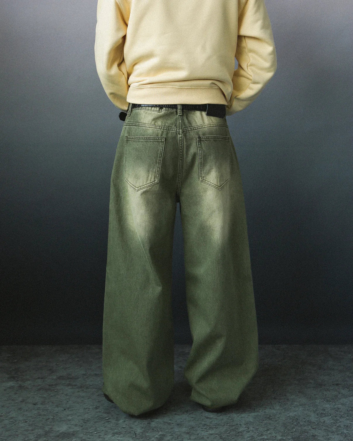 AMOR MATCHA BAGGY JEANS