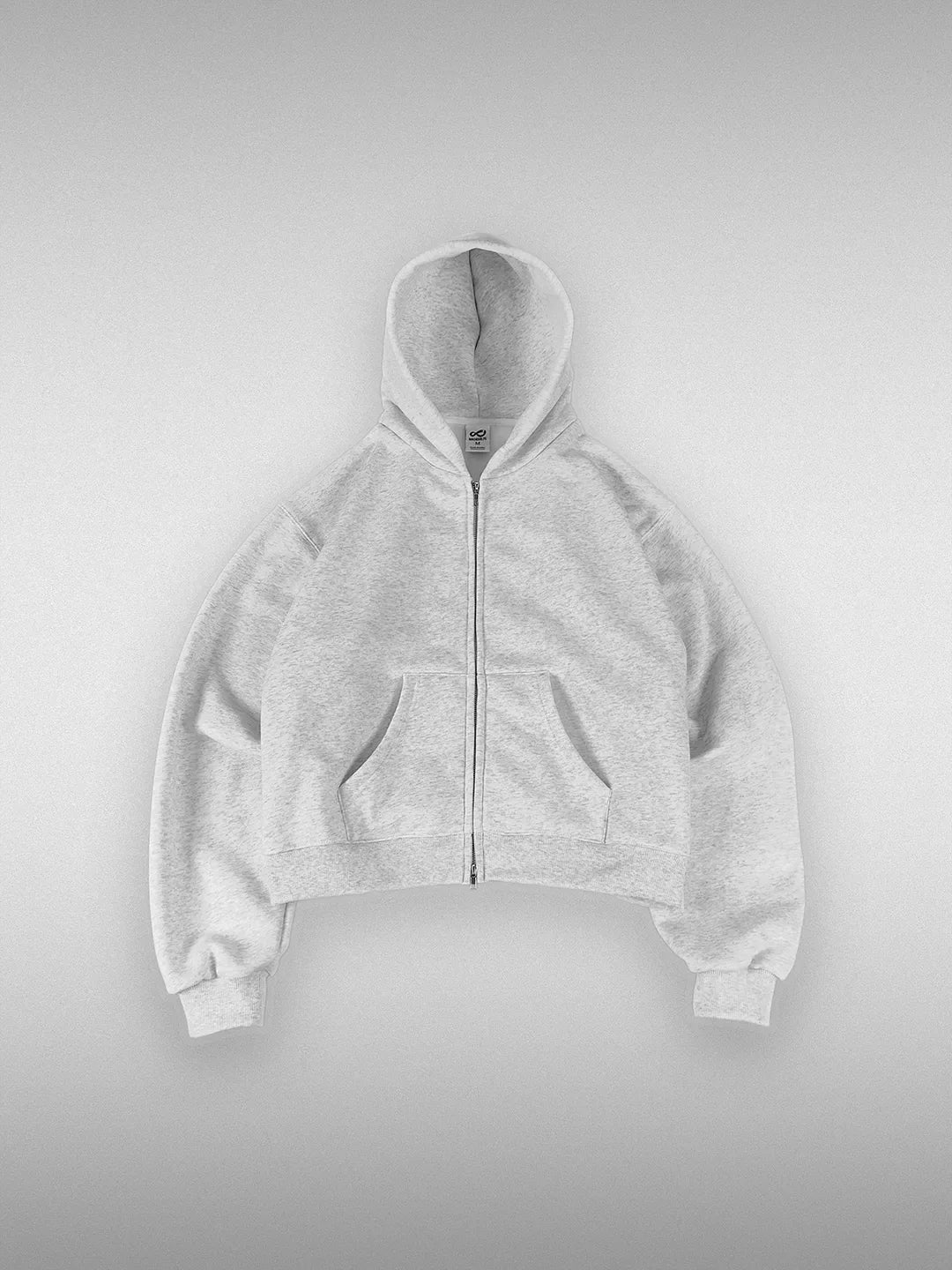 AMOR ZIP UP HOODIE GRAY