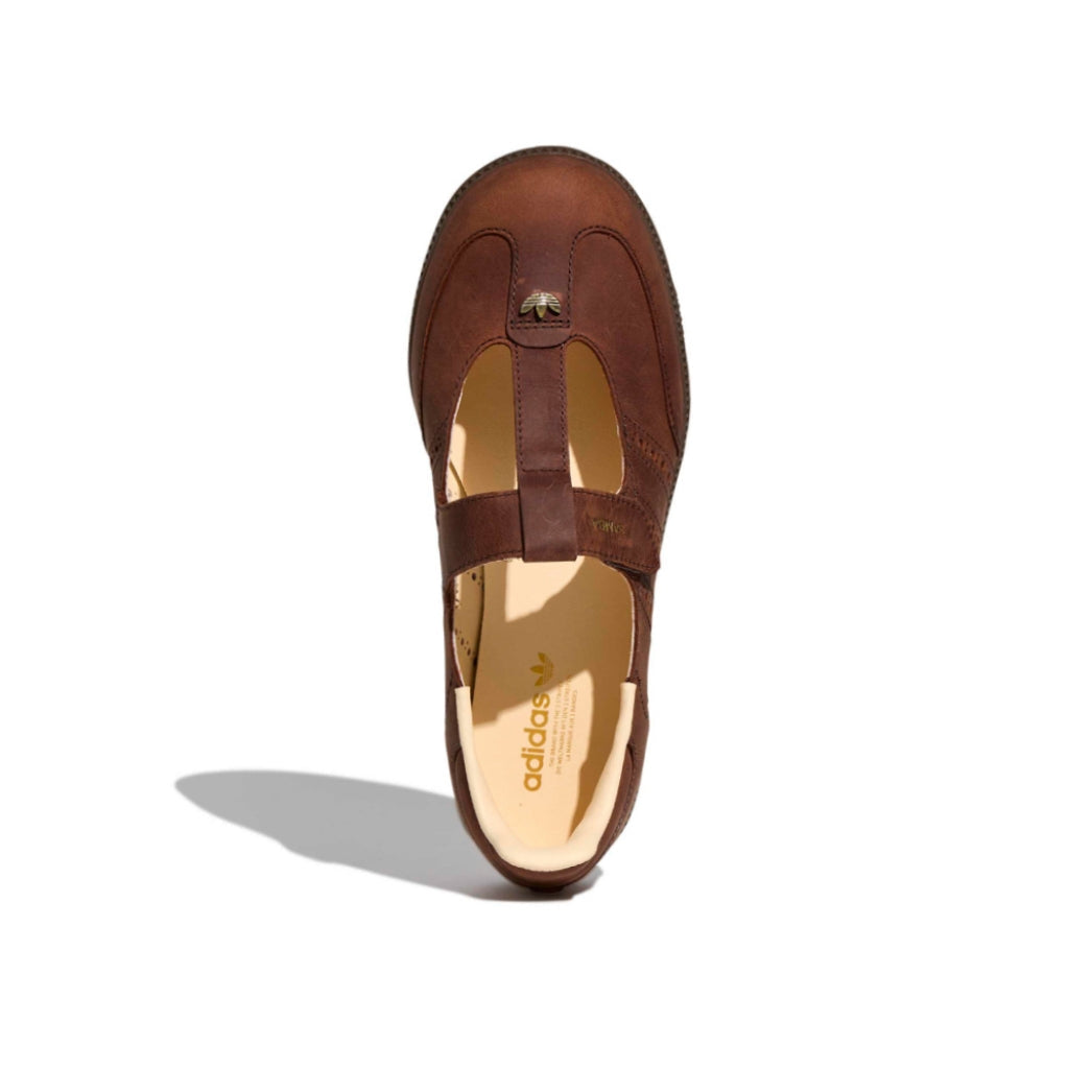 Adidas Women's Samba Jane shoes in the "Sand Strata" brown colorway.