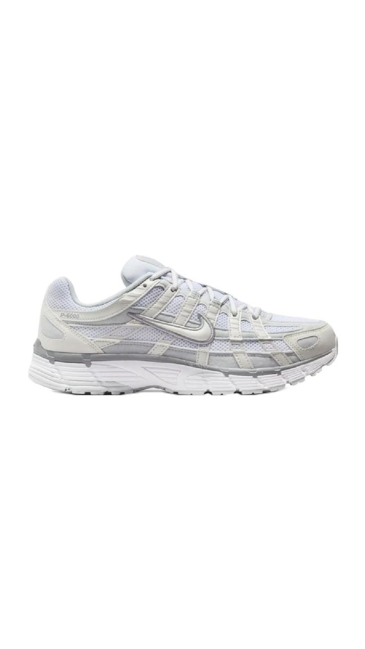 Nike P-6000 Metallic Summit White, Pure Platinum, and Wolf Grey
