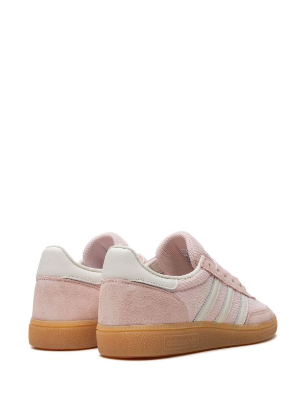 Adidas Handball Spezial sneakers in a sandy pink color with a corduroy upper.