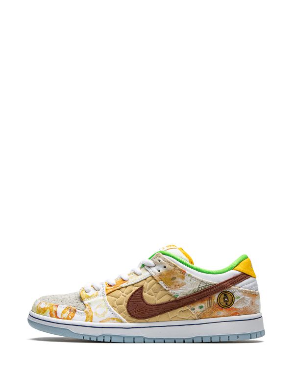 Nike SB Dunk Low "Street Hawker" sneakers, designed in collaboration with artist Jason Deng to honor Chinese street food culture.
