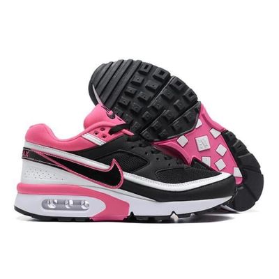 Nike Air Max BW (Big Kids) sneaker in a black, white, and pink blast colorway.
