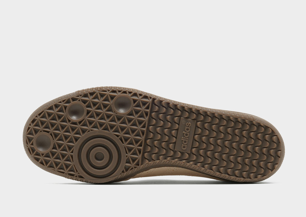 adidas Originals Women's Samba Jane sneakers in a beige or cream colorway, featuring a unique Mary Jane style strap.