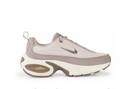 Nike Women's Air Max Portal sneakers in a Mink Brown colorway, featuring a thick platform sole and a minimalist upper.